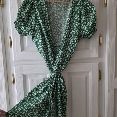 Green floral dress