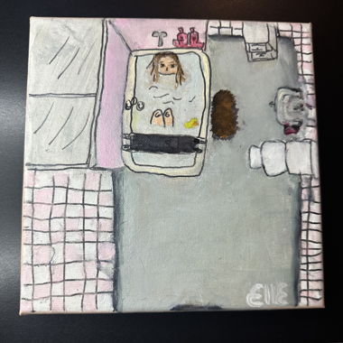 La salle de bain et elle
