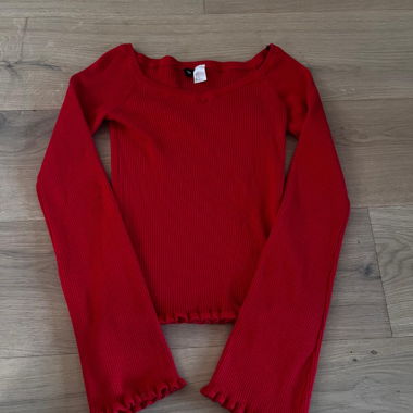 Red long sleeve top
