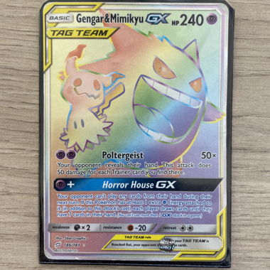Carta Pokémon Gengar & Mimikyu GX