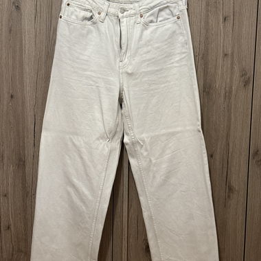 Jeans blancs à jambe large