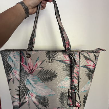 Guess floral tote bag, crocodile material style 
