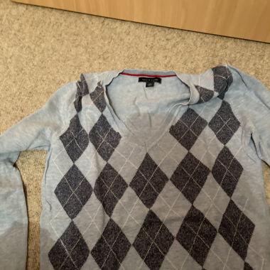 Tommy hifliger pullover hellbalu/karriert 