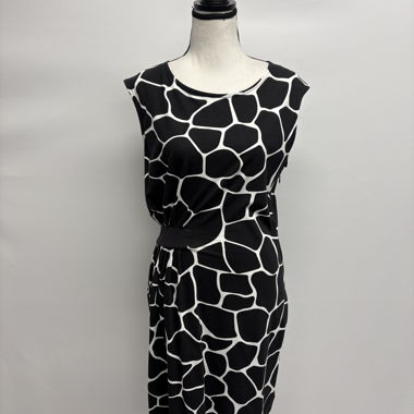 Armani Jeans Dress Size 46 black white animal