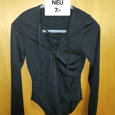 Body a maniche lunghe con allacciatura 2 colori