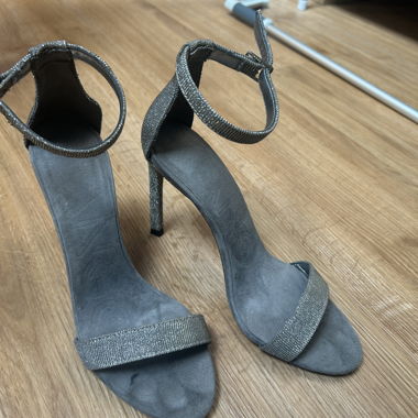 Sparkly Stiletto Heels with Straps