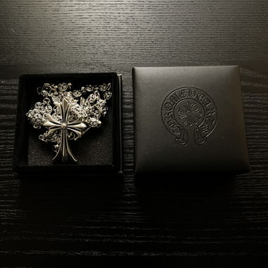 Silver Cross Necklace 80 cm