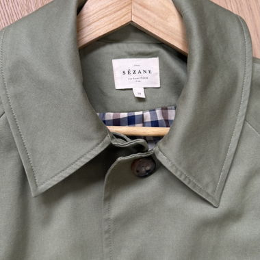 Sézane: CLYDE Olive trench coat