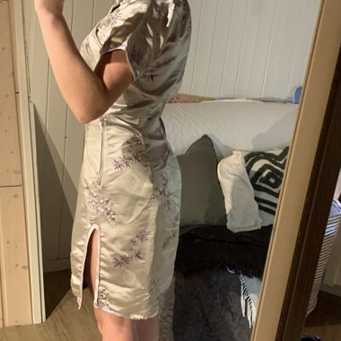 Lilac Satin Dress