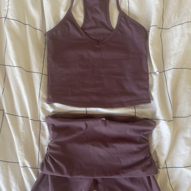 CSB Fold-Over Seamless Shorts and Tank Top S