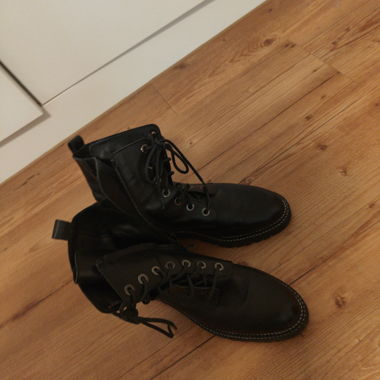 Black Lace-Up Boots