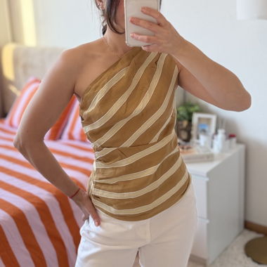 Zara One-Shoulder Top ZARA
