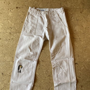 Beige Stoffhose