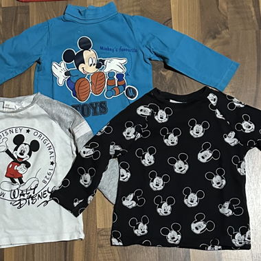 Set of 3 Disney Tops for Kids 80 cm