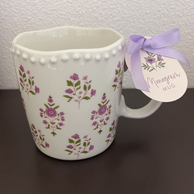 Blumige Keramiktasse