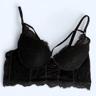 Soutien-gorge en dentelle noire 75B avec pads amovibles