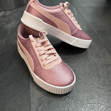 Sneakers con paillettes Puma rosa