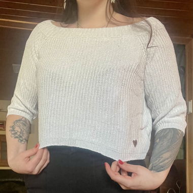 Pull crop-top en tricot fin - Brownie 