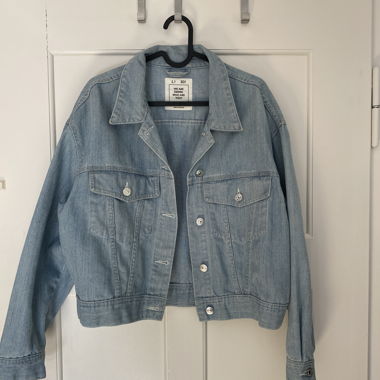 Veste en jean bleu clair