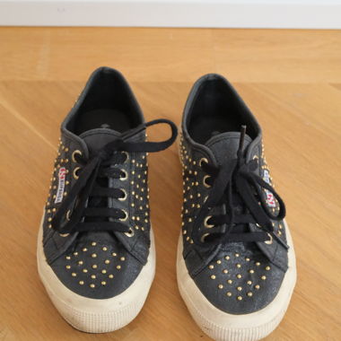 Superga Sneakers with golden studs