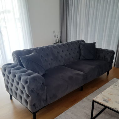 Chesterfield Sofa aus Samt 2x 