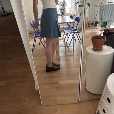 Jupe trapèze bleue COS