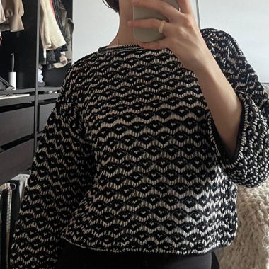 Boho shirt black/white