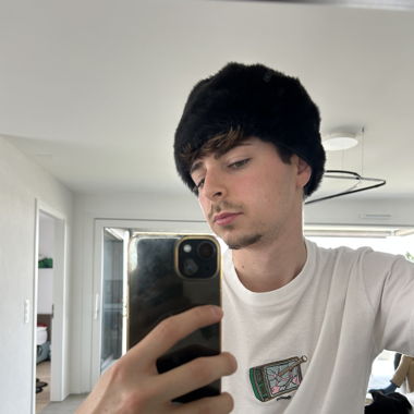 black fake fur hat 