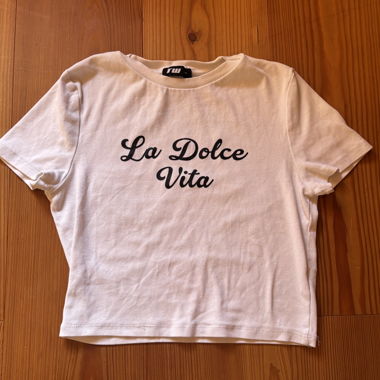 T-shirt bianco "La Dolce Vita"