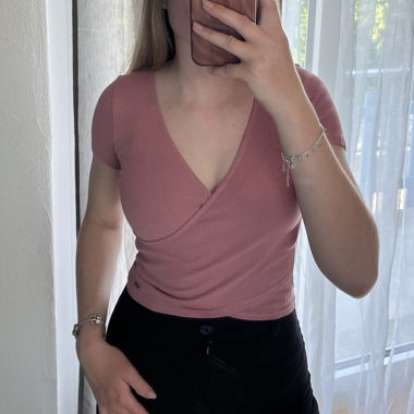 Hollister Baby Tee pink XS