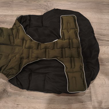 Cappotto cane imbottito verde oliva