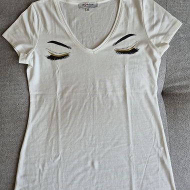T-shirt bianca Morgan