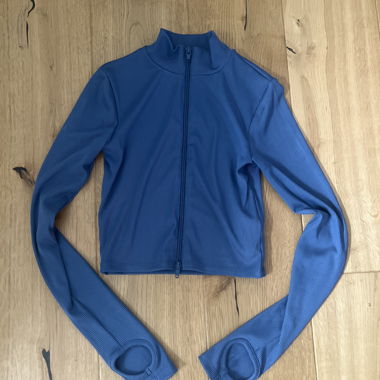 Blaue Zip-Sportjacke