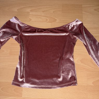 Bordeaux Samt-Top XS