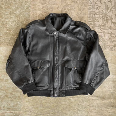 heavy weight leather jacket