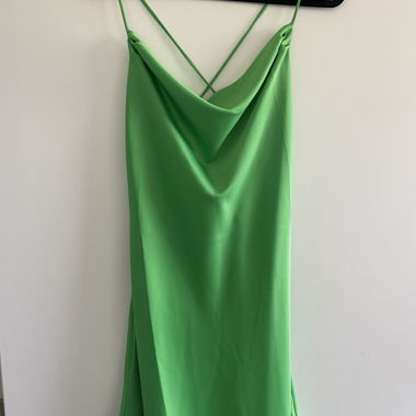 Vestito corto in raso Mango