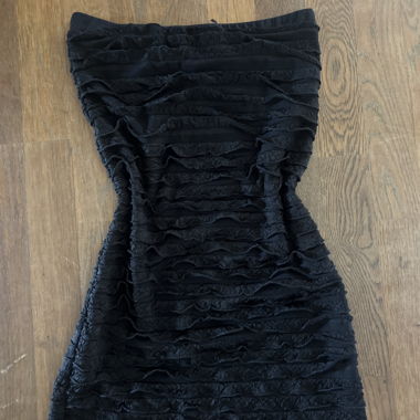 Schwarzes top Kleid Schulterfrei 