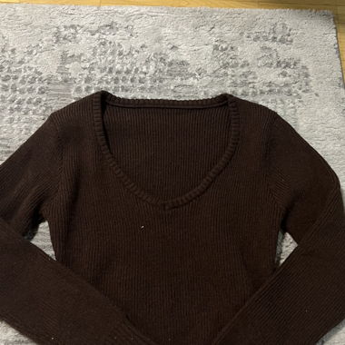 Brown knit sweater