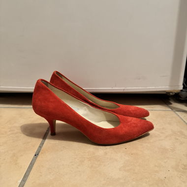 Red Kitten heels