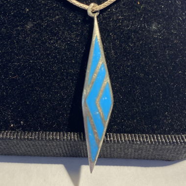 Ciondolo argento con pietra blu