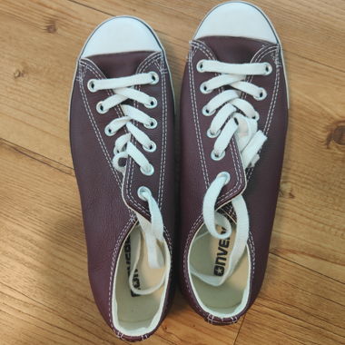 Burgundy Converse Canvas Sneakers