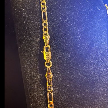 18 Gravierung, Gold plated, 55cm Kette