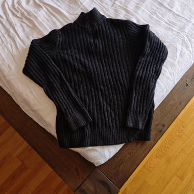 Maglione a coste Ecoalf collo alto in lana