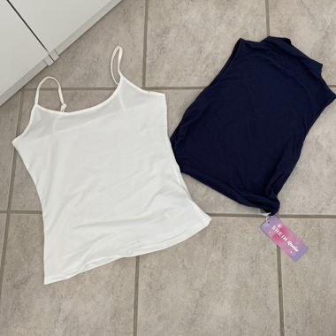 2-pack cami tops with spaghetti straps