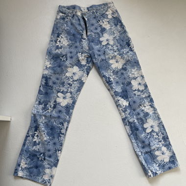 70s Flower Jeans