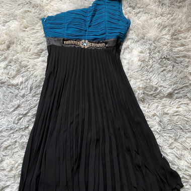 Abito da sera vintage blu-nero