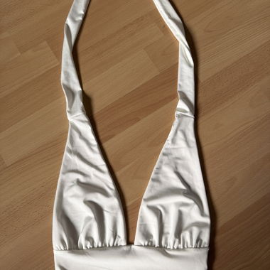 Top bianco da annodare