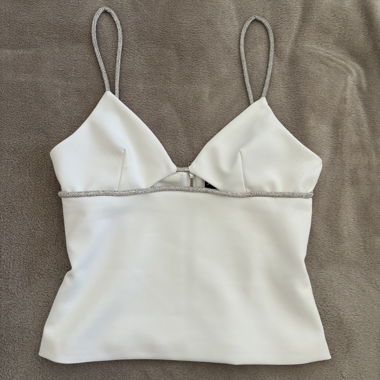 Top blanc ZARA à bretelles