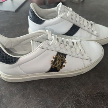 Sneakers in pelle bianche Roberto Cavalli taglia 39