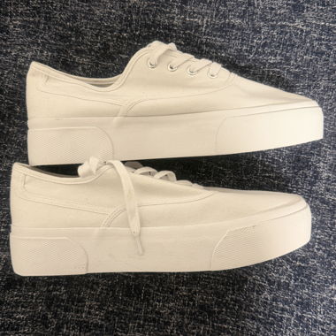 White canvas sneakers